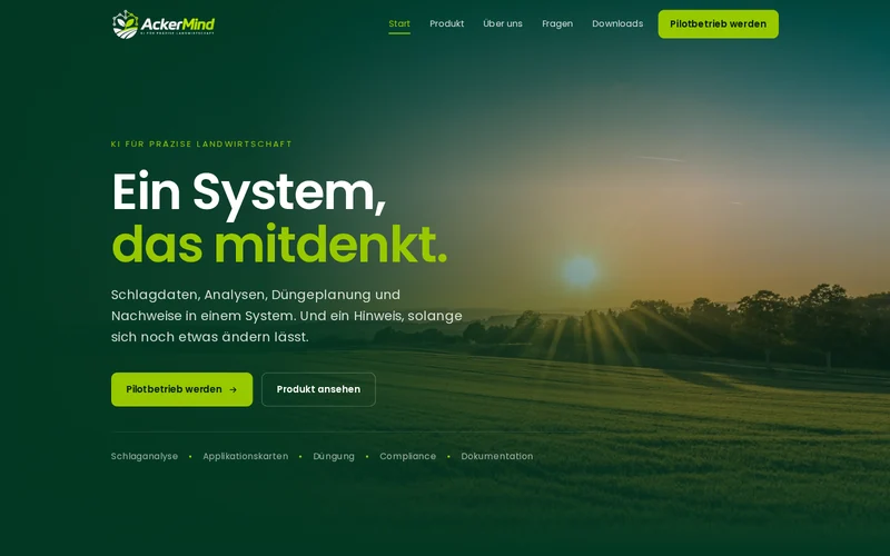 Startseite von AckerMind