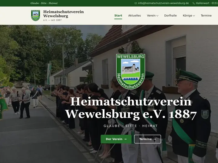 Website des Heimatschutzvereins Wewelsburg