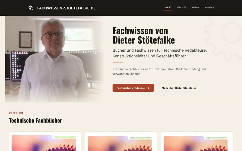 Die fertige Website von Fachwissen Stötefalke am Desktop und am Handy